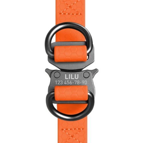 Шлея для собак WAUDOG Waterproof з QR-паспортом L Ш 25 мм Д 60-90 см помаранчева (27674)