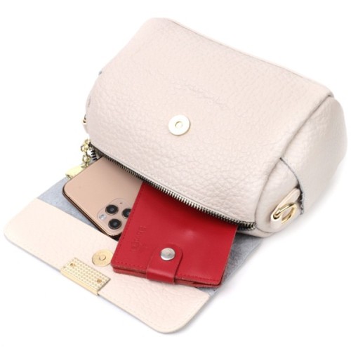 Сумка Vintage Шкіряна жіноча Біла (22404)