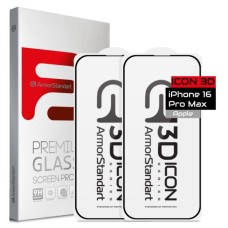 Скло захисне Armorstandart Kit Icon 3D iPhone 16 Pro Max Black 2 pcs (ARM83514)