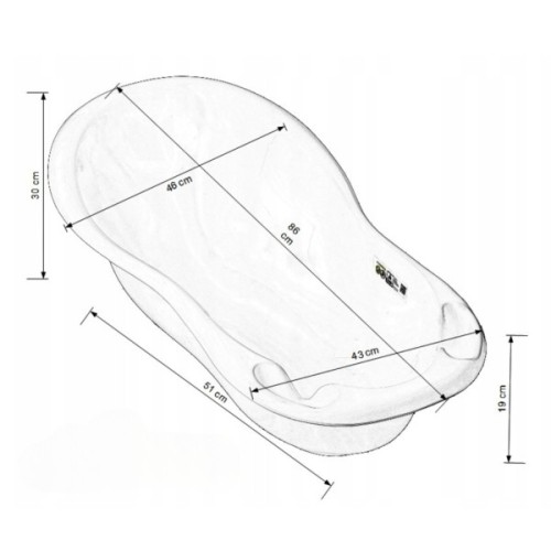 Ванночка Tega Baby зі зливом LUX OWLS 102 см white (SO-005 ODPLYW-103)