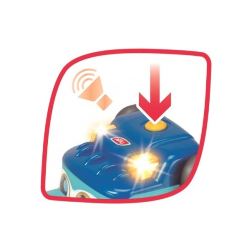 Спецтехніка Dickie Toys Вантажівка АВС "Тедді" зі звук. та світл. ефектами, з причепом та машинкою, 60 см (4119002)