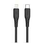 Дата кабель USB-C to Lightning 1.0m PD30W textured PVC black ColorWay (CW-CBPDCL094-BK)