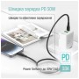 Дата кабель USB-C to Lightning 1.0m PD30W textured PVC black ColorWay (CW-CBPDCL094-BK)