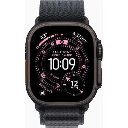 Смарт-годинник Apple Watch Ultra 3 GPS + Cellular 49mm Black Titanium Case with Black Alpine Loop - Medium (MF0V4QP/A)
