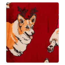 Плед Ardesto Christmas Flannel 160х200см, 100% поліестер, різдвяні коргі (ART0119PB)