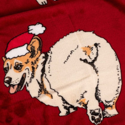 Плед Ardesto Christmas Flannel 160х200см, 100% поліестер, різдвяні коргі (ART0119PB)