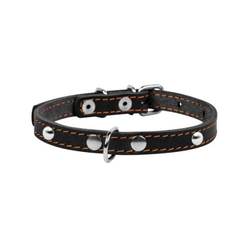 Нашийник для тварин Collar одинарний з прикрасами Ш 14 мм Д 27-35 см чорний (00041)