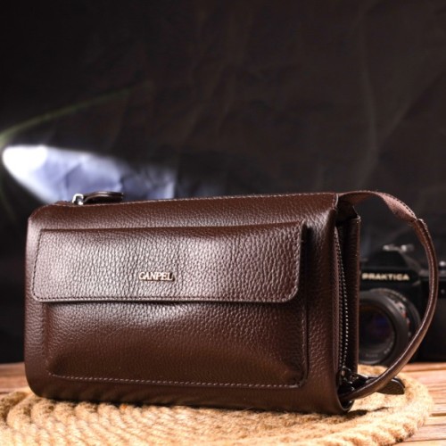 Сумка Canpellini З натуральної шкіри Коричнева (21559)