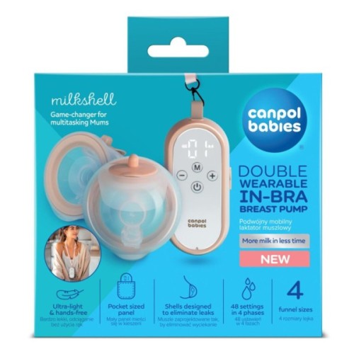 Молоковідсмоктувач Canpol babies подвійний мобільний MilkShell (20/106)