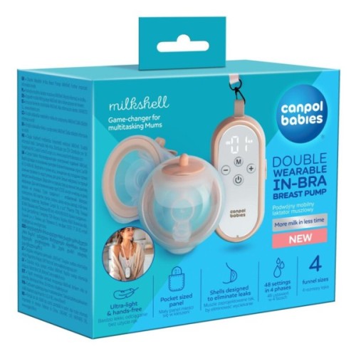 Молоковідсмоктувач Canpol babies подвійний мобільний MilkShell (20/106)