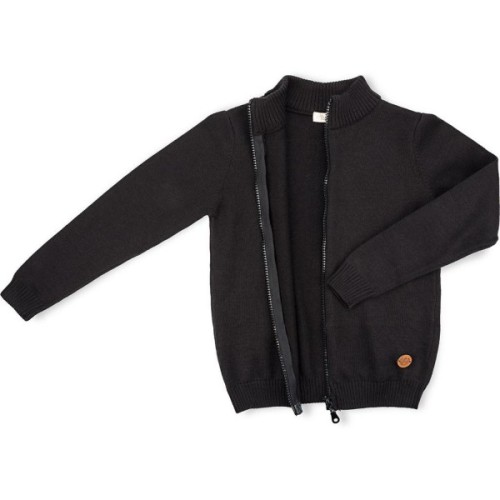 Кофта дитяча Na на блискавці в'язана (AFB1213-122B-black)