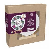 Картина по номерам Rosa Sweet Home", кругла, 15 см, мольбертом (4823098548713)