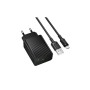 Зарядний пристрій BOROFONE USB QC3.0 + cable USB to Micro 5P black (6941991122651)