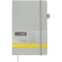 Книга записна Buromax Etalon 125x195 мм 96 аркушів в клітинку обкладинка зі штучної шкіри Срібна (BM.291160-24)