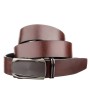 Ремінь Vintage З натуральної шкіри зі шкіряною вставкою в пряжці Коричневий (20216)