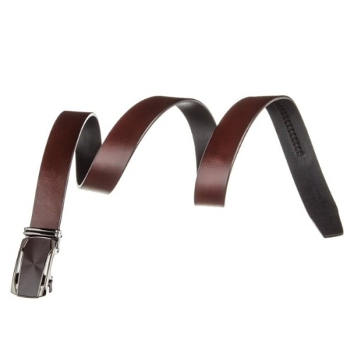 Ремінь Vintage З натуральної шкіри зі шкіряною вставкою в пряжці Коричневий (20216)