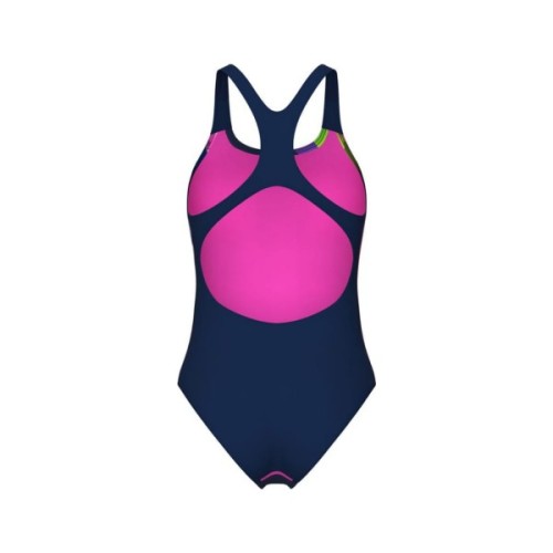Купальник Arena Water Fluids Swimsuit Swim Pro 008837-570 Темно-синій/Рожевий/Салатовий 34 (3468337533269)