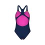 Купальник Arena Water Fluids Swimsuit Swim Pro 008837-570 Темно-синій/Рожевий/Салатовий 34 (3468337533269)