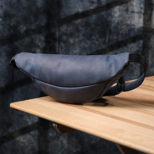 Сумка Shvigel З натуральної шкіри Синя (23141)