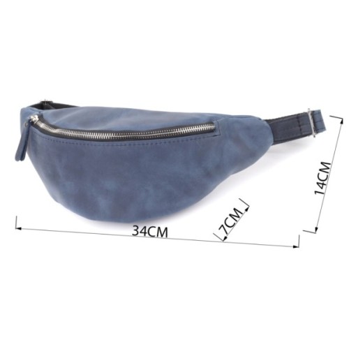 Сумка Shvigel З натуральної шкіри Синя (23141)