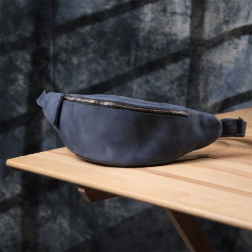 Сумка Shvigel З натуральної шкіри Синя (23141)