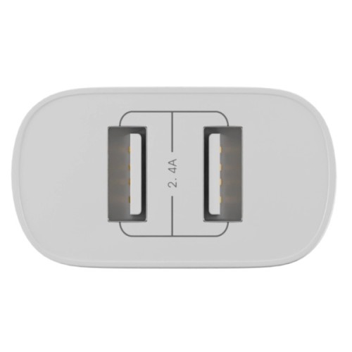 Зарядний пристрій Globex 2xUSB 12W FastPower white (12WAC)