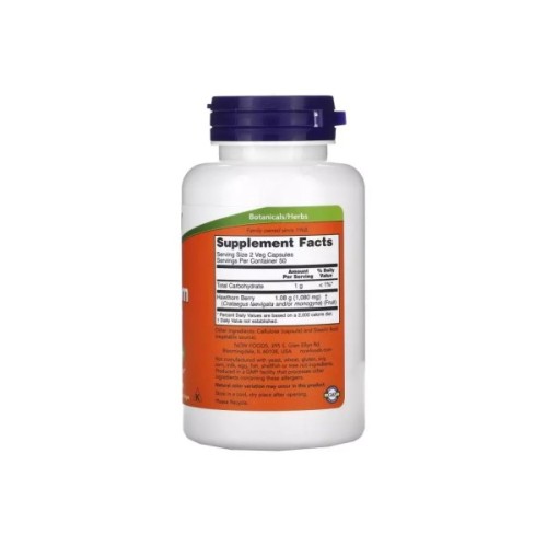 Трави Now Foods Глід, 540 мг, Hawthorn Berry, 100 вегетаріанських капсул (NOW-04715)