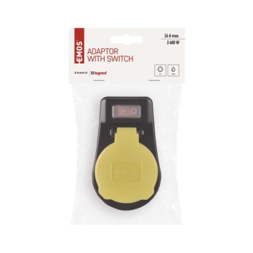 Розетка EMOS 16A 250V IP44 одинарна (P00292)