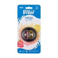 Ароматизатор для автомобіля VITOL Fresh Clips Strawberry+Lemon (VFC04)