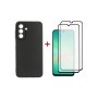 Чохол до мобільного телефона Dengos Kit Samsung Galaxy A26 Carbon + 2 pcs glass (Black) (DG-CTG2P-08)