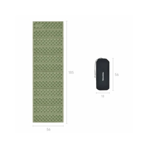 Туристичний килимок Naturehike IXPE CNK2550WS030, алюмінієва плівка, 18 мм, оливковий-зелений (6977465868206)