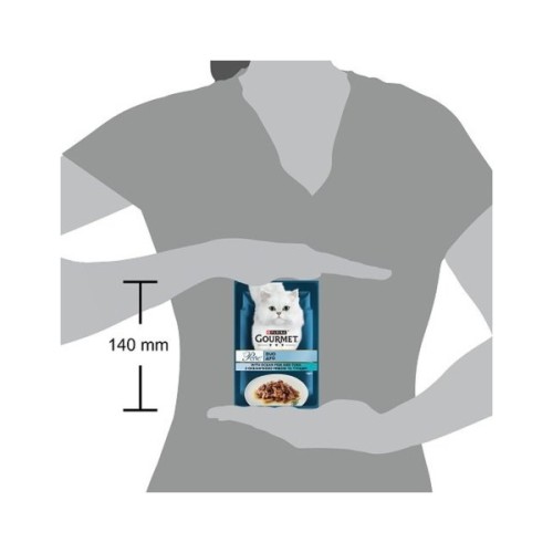 Вологий корм для кішок Purina Gourmet Perle з Океанічною рибою, Тунцем в підливі 85 г (8445291188099)