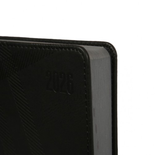 Тижневик Leo planner А5 датований 2026 "Nero", твердий, чорний, 368 сторінок (252687)