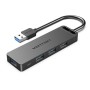 Концентратор Vention USB 3.0 to 4xUSB 3.0 Hub With Power Supply 0.15m black (CHLBB)