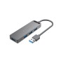 Концентратор Vention USB 3.0 to 4xUSB 3.0 Hub With Power Supply 0.15m black (CHLBB)