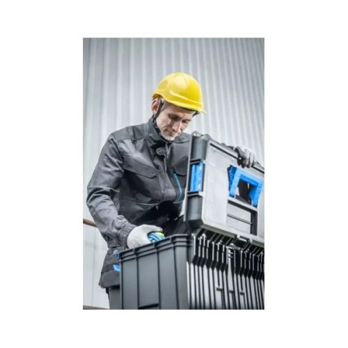 Куртка робоча Hoegert WURNITZ HT5K814-S еластична 60% поліестер/38% бавовна/2% еластан темно-сіра, S (48) (HT5K814-S)