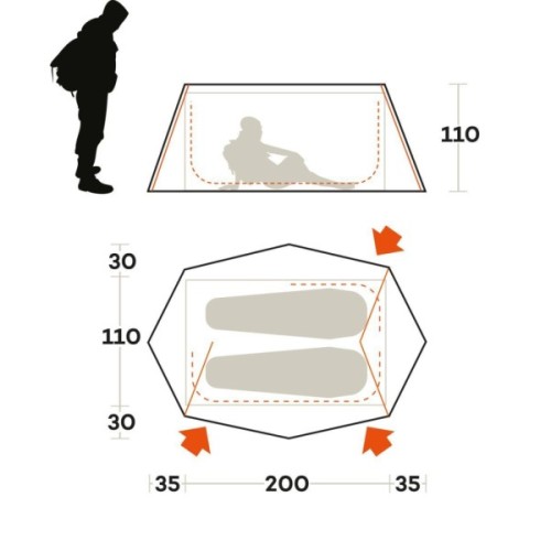 Намет Ferrino Den 2 Blue (91218QOB) (931783)