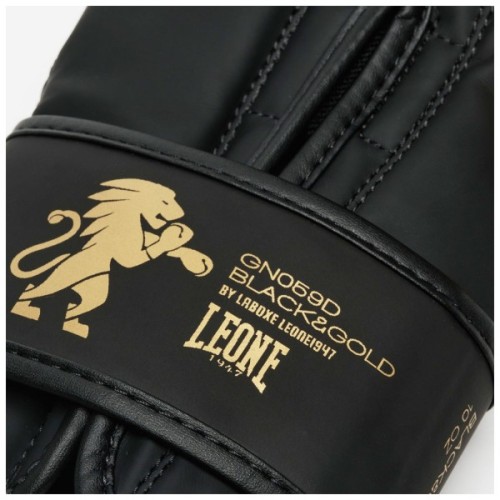 Боксерські рукавички Leone GN059D Black/Gold 10 унцій (GN059D_Bl/Gold_10oz)