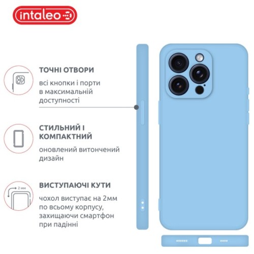 Чохол до мобільного телефона Intaleo SoftShell Apple iPhone 15 Pro Max Light Blue (1283126585371)
