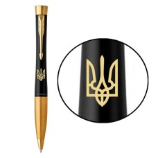 Ручка кулькова Parker URBAN 17 UKRAINE Muted Black GT BP Трезубец (30035_T001y)
