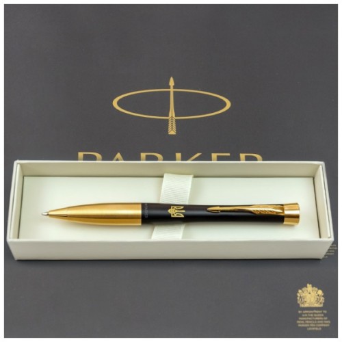 Ручка кулькова Parker URBAN 17 UKRAINE Muted Black GT BP Трезубец (30035_T001y)
