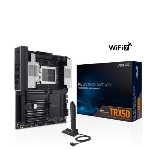 Серверна материнська плата ASUS PRO WS TRX50-SAGE WIFI A sTR5 TRX50 4xDDR5 M.2 WiFi BT CEB (90MB1LE0-M0EAY0)