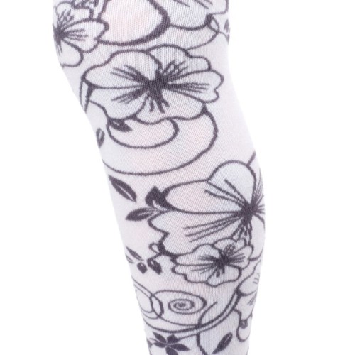 Колготки дитячі BNM з квітами (M0C0301-1213-5G-white)