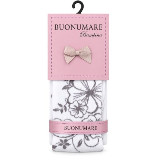 Колготки дитячі BNM з квітами (M0C0301-1213-5G-white)
