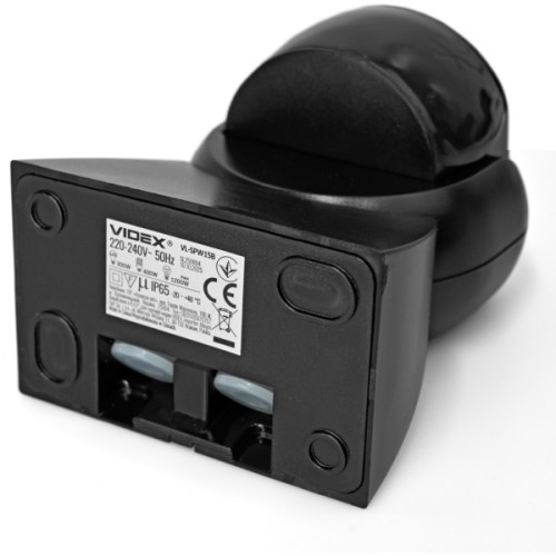 Датчик руху Videx 220V 1200W IP65 інфрачервоний чорний (VL-SPW15B)