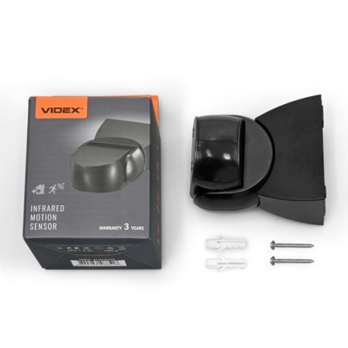 Датчик руху Videx 220V 1200W IP65 інфрачервоний чорний (VL-SPW15B)