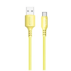 Дата кабель USB 2.0 AM to USB-C 1.0m soft silicone yellow ColorWay (CW-CBUC043-Y)