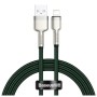 Дата кабель USB 2.0 AM to Lightning 2.0m 2.4A metal green Baseus (CALJK-B06)