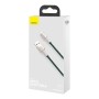 Дата кабель USB 2.0 AM to Lightning 2.0m 2.4A metal green Baseus (CALJK-B06)