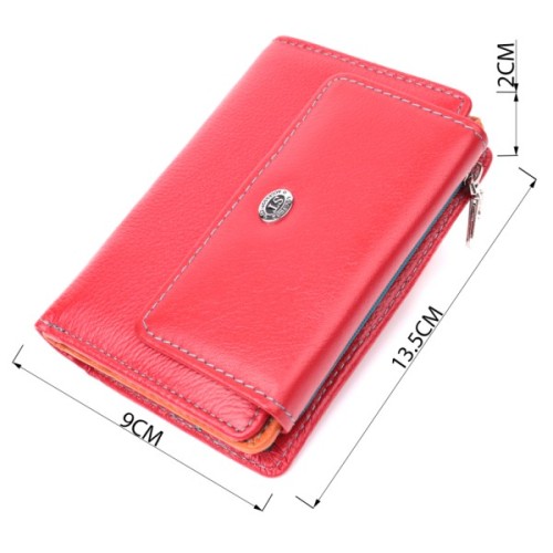 Гаманець ST Leather З натуральної шкіри Червоний (22503)